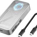 40Gbps M.2 NVME Enclosure with Cooling Fan,USB 4 NVMe Enclosure,Compatible with Thunderbolt 4/3/USB3.2/3.1/3.0/2.0