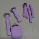 PINVNBY 5 Pack Bird Perch Resin Bird Beak Grinding Stone Parrot Cage Stand Platform Foot Claws Trimmer Chew Toy Cage Accessories for Budgie Cockatiel Conure Lovebird Finch (Purple)