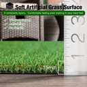 XLX TURF 8FT X 12FT Outdoor Artificial Turf Grass Rug, Thin Green Grass Carpet Flooring Mats Decor Patio, Backyard, Dog Pets Fake Grass Pads