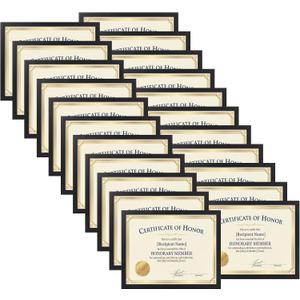 Edenseelake 8.5 x 11 Picture Frame Set of 22, Black 8.5 x 11 Certificate Frame Bulk for Award Document Diploma, Wall or Tabletop Display