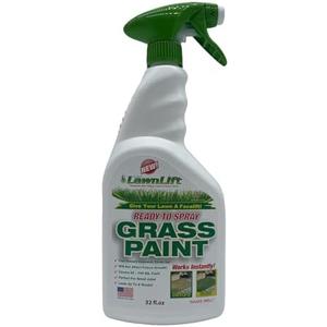 Lawnlift Pre-Mixed Grass Paint 32 Ounce Ready to Spray, No Mixing, 32 oz., Green