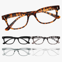BLS BLUES 5 Packs Reading Glasses for Women Blue Light Blocking, Vintage Computer Eyewear +2.0