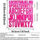 3 x 14 Sheets 1 Inch and 2 Inch Capital Letters Stickers,728 Pieces Alphabet Stickers for Scrapbooking, Sign, Water Bottle,Arts & Crafts Supplies - Rose Red