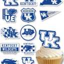 University of Kentucky Cupcake Topper Party Supplies for UK Football, Birthday, Graduation Party Decorations (24 Pieces) (Kentucky Wildcats)