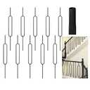 Sidasu 10-Pack Iron Balusters for Staircase Interior, 44-Inch Oval Design
