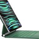 HOU Keyboard Case for iPad Air 11 inch 2025 (M3)/2024 (M2)&iPad Pro 11 Inch(4th/3rd/2nd/1st) Gen 2022,iPad Air 5th&4th Generation Case with Keyboard,Magic-Stand, Multi-Touch Trackpad,Backlight,Green (iPad Pro 11&iPad Air 11/5th/4th)