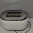 Mueller Retro Toaster 2 Slice with 7 Browning Levels and 3 Functions: Reheat, Defrost & Cancel, Stainless Steel Features, Removable Crumb Tray, Under Base Cord Storage, White