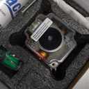 Round Digital Display Shower Valve Shower Diverter Single Way Shower Mixing Valve Concealed Installation in Wall for Bathroom Brushed Nickel