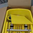 Matthew Cleaning 22 Quart Compact Mop INCL.2 Pack Mop Head with Side Press Wringer On Wheels,Tandem Portable Floor Cleaning Wavebrake,Ideal for Household,Industrial,Restaurant,Janitorial Use (Yellow)