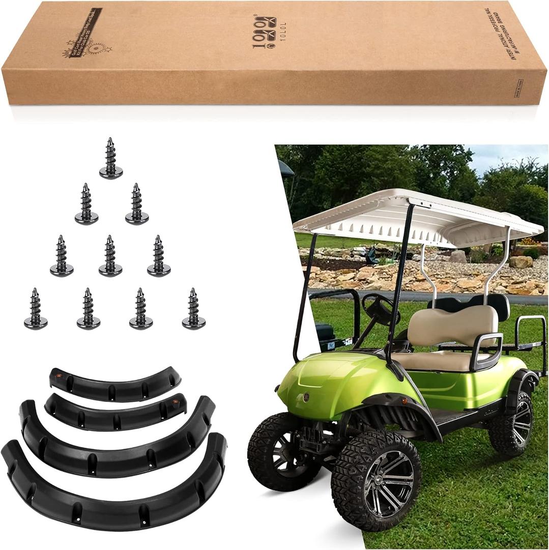 10L0L Golf Cart Fender Flares for Yamaha G29/Drive, Front and Rear (Set of 4)