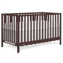 Dream On Me Synergy Wave 5-in-1 Convertible Crib, GREENGUARD Gold, Chocolate Chip