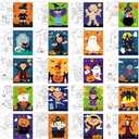 Sherr 20 Pcs Stretched Pre Drawn Canvas Afro Queen Black Art for Painting for Adults Outline Pre Drawn Stretched Cotton Canvas to Paint Party Set, 8 x 10''(Halloween)