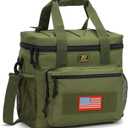 ATRIPACK Lunch Box for Men, Tactical Lunch Bag MOLLE Webbing Leakproof Insulated Large Lunch Cooler Women Adult Meal with Adjustable Shoulder Strap Durable Lunch Pail (Green)