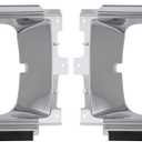 HECASA Pair Headlight Door Bezels Set Compatible with 1984-1986 Toyota Pickup / 4Runner / SR5 Turbo Headlamp Door Cover Trim Driver & Passenger Side Plastic(ABS) Silvery+Black