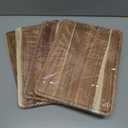 Roowest 5 Pack Solid Acacia Wood Serving Trays for Laser Engraving Rectangular Wooden Board for Food Appetizer Serving Tray Plates for Vegetables Fruit Cheese Housewarming Gifts(14 x 10 Inch)