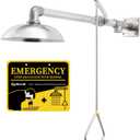 CGOLDENWALL Emergency Shower Safety Shower Station Horizontal Mount Drench Head, Can Match with Eye Wash Station, NPT thread, 304 Stainless Steel