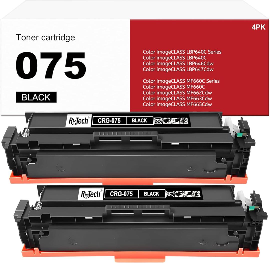 075 Black Toner Cartridge, for Canon 075 075H Replacement for Canon Image CLASS LBP646Cdw LB647Cdw MF662CdW MF663Cdw MF664Cdw MF665CdW Printer