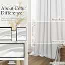 Guken White 100% Blackout Linen Curtains 84 Inch Length 2 Panels Set for Living Room Bedroom Back Tab Thermal Insulated 100% Black Out Drapes Room Darkening Farmhouse Style for Bedroom Curtains 52x84