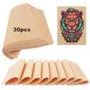 30 Pack Fake Skin for Tattoo Practice, 8"x6" ReelSkin Sheets, Realistic Reusable Tattoo Practice Skin for Beginners to Master Lines, Shading, Coloring & Techniques.
