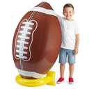 36" Jumbo Football Party Decorations With Tee - Big Giant Size Blow Up Football Toy For Outdoor Games, Party Supplies, Birthday Decorations, Gameday Tailgate Fun Activities For Kids And Adults