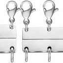 Dailyacc Layering Magnetic Necklace Clasp,18 K Gold and Silver Separator for Stackable Necklaces