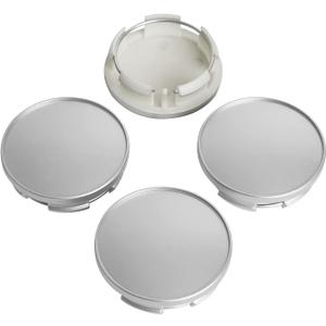 KitsPro 2.5Inch 63MM Wheel Center Caps for Dodge RAM 1500 Rim Hub Caps 6KF18TRMAA, Pack of 4 (Silver, Outer 63MM, Inner 56MM)