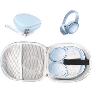 CaseSack Case for Bose QuietComfort Bluetooth Headphones with Microphone, QuietComfort 45, 35, 35 II, Replacement case only (Moonstone Blue)