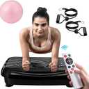 UCIN Vibration Plate Exercise Machine, Vibration Plate for Lymphatic Drainage, 330 Lbs Capacity Vibrating Plate for Weight Loss Home Fitness with Resistance Bands/Pilates Ball