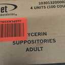 Fleet Glycerin Suppositories for Constipation Relief, Fast and Effective Stimulant-Free Laxative with Aloe Vera, 100 Count Jar, Pack of 4