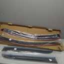 Window Deflectors, Black, Smoke Tint, 4-Piece Set, Automotive Wind Guards with Red Accent Trim