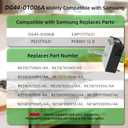 DG44-01006A Compatible with Samsung, DG44-01006A Control Switch Replaces Parts: PER001-02 D, NE58F9500SS, 3282716, AP5800762, PS8764900, EAP8764900