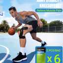 Precut Kinesiology Tape for Knees, 12 Pcs Individual Packeaged - Knee Support & Stability, Pain Relief Athletic Tape - Waterproof & Elastic, Breathable Hypoallergenic Latex-Free Tape (Black)