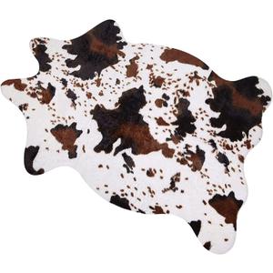 MACEVIA Cow Print Rug Faux Cowhide Rugs Cute Animal Area Carpet Western Decor for Living Room Bedroom with Anti-Slip Rubber Large Size 59" L x 47.2" W(4.9ft x 3.9ft)