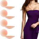 Silicone Nipple Covers - Reusable Adhesive Pasties for Women (Pink Nippiesskin)