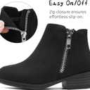 Girls Ankle Boots with Side Zipper Comfort Casual Shoes with Soft Sole for Toddler Little Big Kids, Size 2