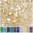 Skyflame High Luster 10-Pound Fire Glass for Fire Pit Fireplace Landscaping, 1/2-Inch Gold Reflective