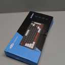 MageGee 75% Mechanical Gaming Keyboard, Compact Blue Backlit Wired Gaming Keyboards with Yellow Switches, EVA Foam, Knob Control, STAR75 Portable NKRO PC Gaming Keyboard - White & Black