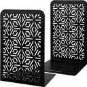 Book Ends for Heavy Books- Bookends for Shelves-Heavy Duty Bookends-Cute Decorative Metal Bookends for Home or Office Use -Hold Books Neat and Organized While Matching Your Dcor
