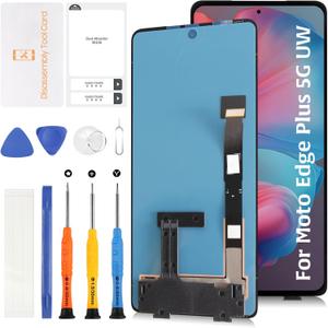 Original for Motorola Moto Edge+ 5G UW 2022/ Edge Plus 5G 2022 / Moto Edge 30 Pro LCD Screen Replacement with Fingerprint Support XT2201-1 XT2201-2 Full LCD Display Touch Digitizer Assembly