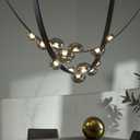 Chandeliers for high Ceilings Duplex Building Large Chandelier Living Room Villa Modern Minimalist Staircase Chandelier (one Belt)