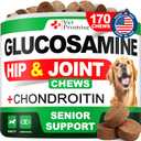 Advanced Glucosamine for Dogs - 170 Chews - Senior Hip and Joint Supplement for Dogs - Glucosamine Chondroitin - Dog Joint Health Pain Relief Pills - MSM - Mobility Support Supplement - Made in USA