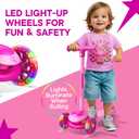3 Wheel Scooter for Kids, Smooth Light Up LED Front Wheels, Wide Anti Slip Deck, Rear Foot Brake, Easy Lean to Steer Maneuvering, Indoor & Outdoor Ride On Toys for Ages 2 Up,