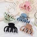 Hair Clips for Women 3.5 Inch Medium Hair Claw Clips for Girls Thin Thick Hair Matte Banana Jaw Clips Hair Accessories for Women (Light Colorful)