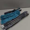 Professional 2-in-1 Window Squeegee Cleaner Tool with 62" Extension Pole, Rotatable Bendable Head & Scrubber, Car Glass Cleaning Kit for Windows, Shower, Gas Station - 1 Blade 2 Scrubber