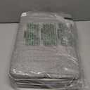 HOdo Home 15.811.89.5 In/3PCS Storage Bins, Fabric Bin with Drawstring Closure and 2 Bold Handles, Collapsible Large Canvas Baskets for Organizing Shelf Nursery Home Closet (White and Grey)