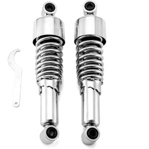 Mofun 11.75" Rear Shocks Lowering Kit Preload Adjustable Compatible with Harley Dyna Street Bob Low Rider Super Glide Fat Bob Wide Glide 1991-2015 2015 2017, Chrome