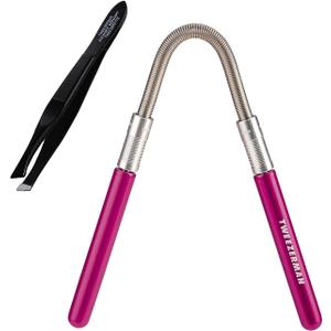 Tweezerman Smooth Finish Facial Hair Remover with Free Tweezerette, Pink (1 Count (Pack of 1))