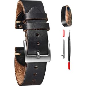 torbollo Soft Horween Leather Watch Strap for Women, 18mm Leather Watch Bands, Quick Release Handmade Soft Vintage Replacement