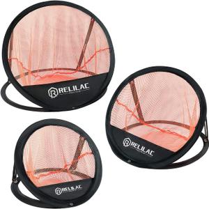 RELILAC Pop Up Golf Chipping Practice Net Set - Indoor/Outdoor Golfing Target Accessories for Golf Practice - Improve Your Short Game - Gifts for Men, Dad, Mom, Husband, Women, Kid, Golfers