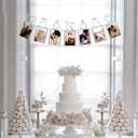 Concico Photo Banner for Bridal Shower/Wedding/Engagement/Anniversary Party Kit Supplies Decorations decor (Silver)